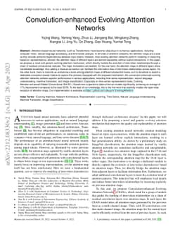 Convolution-enhanced Evolving Attention Networks