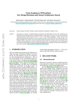 From Xception to NEXcepTion: New Design Decisions and Neural
  Architecture Search