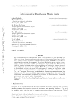 Microcanonical Hamiltonian Monte Carlo