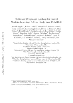 Statistical Design and Analysis for Robust Machine Learning: A Case
  Study from COVID-19
