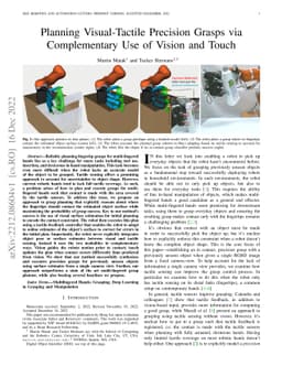 Planning Visual-Tactile Precision Grasps via Complementary Use of Vision
  and Touch