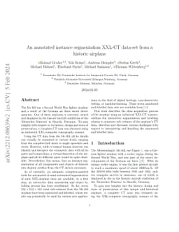 An annotated instance segmentation XXL-CT data-set from a historic
  airplane