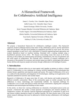 A Hierarchical Framework for Collaborative Artificial Intelligence