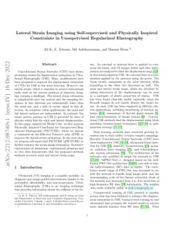 Lateral Strain Imaging using Self-supervised and Physically Inspired
  Constraints in Unsupervised Regularized Elastography