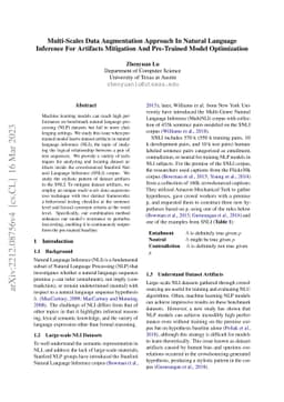 Multi-Scales Data Augmentation Approach In Natural Language Inference
  For Artifacts Mitigation And Pre-Trained Model Optimization