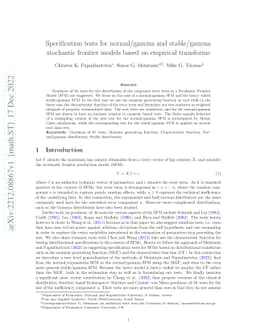 Specification tests for normal/gamma and stable/gamma stochastic
  frontier models based on empirical transforms