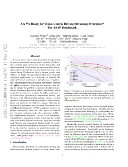 Are We Ready for Vision-Centric Driving Streaming Perception? The ASAP
  Benchmark