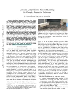 Cascaded Compositional Residual Learning for Complex Interactive
  Behaviors