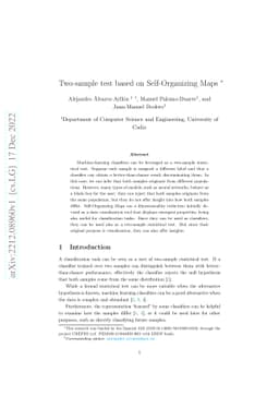 Two-sample test based on Self-Organizing Maps