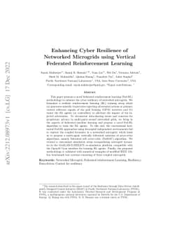Enhancing Cyber Resilience of Networked Microgrids using Vertical
  Federated Reinforcement Learning
