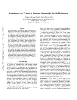 Confidence-aware Training of Smoothed Classifiers for Certified
  Robustness