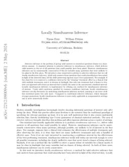 Locally Simultaneous Inference