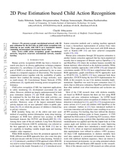 2D Pose Estimation based Child Action Recognition