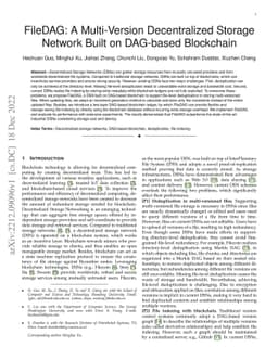 FileDAG: A Multi-Version Decentralized Storage Network Built on
  DAG-based Blockchain