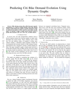 Predicting Citi Bike Demand Evolution Using Dynamic Graphs