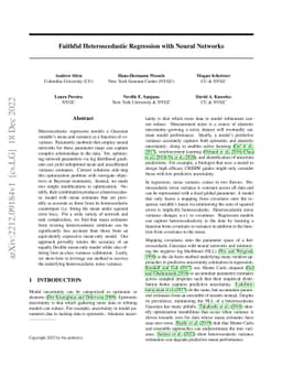 Faithful Heteroscedastic Regression with Neural Networks