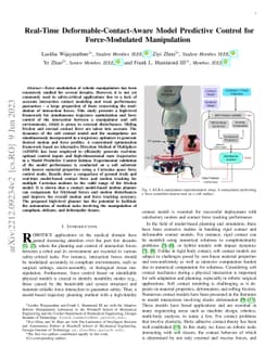 Real-Time Deformable-Contact-Aware Model Predictive Control for
  Force-Modulated Manipulation
