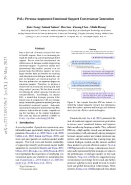 PAL: Persona-Augmented Emotional Support Conversation Generation