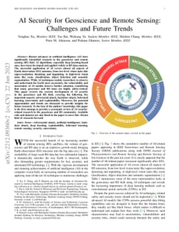 AI Security for Geoscience and Remote Sensing: Challenges and Future
  Trends