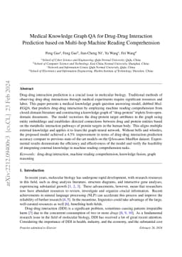 Medical Knowledge Graph QA for Drug-Drug Interaction Prediction based on
  Multi-hop Machine Reading Comprehension