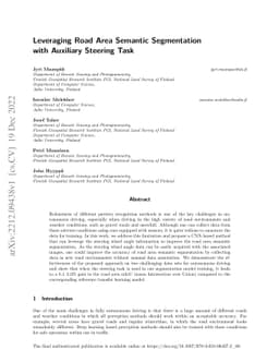 Leveraging Road Area Semantic Segmentation with Auxiliary Steering Task