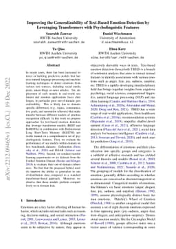 Improving the Generalizability of Text-Based Emotion Detection by
  Leveraging Transformers with Psycholinguistic Features