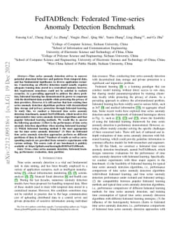 FedTADBench: Federated Time-Series Anomaly Detection Benchmark