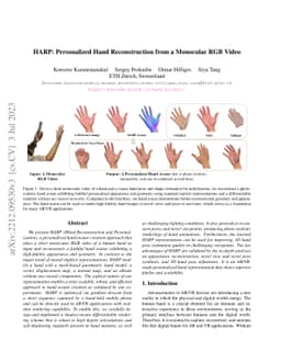 HARP: Personalized Hand Reconstruction from a Monocular RGB Video