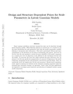 Design and Structure Dependent Priors for Scale Parameters in Latent
  Gaussian Models
