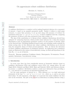 On approximate robust confidence distributions