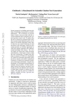 CiteBench: A benchmark for Scientific Citation Text Generation
