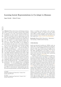 Learning Latent Representations to Co-Adapt to Humans