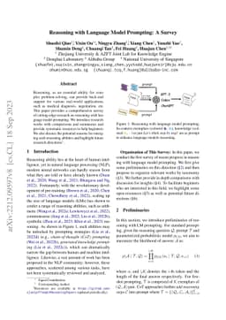 Reasoning with Language Model Prompting: A Survey