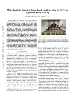 Model Predictive Spherical Image-Based Visual Servoing On $SO(3)$ for
  Aggressive Aerial Tracking