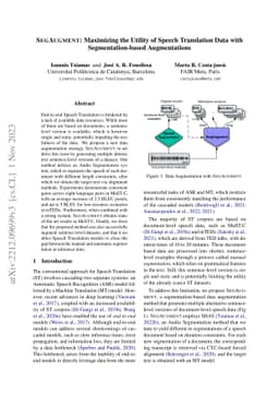 SegAugment: Maximizing the Utility of Speech Translation Data with
  Segmentation-based Augmentations