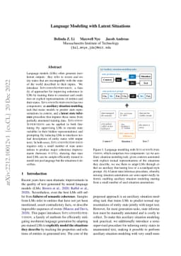 Language Modeling with Latent Situations
