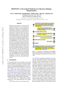 DIONYSUS: A Pre-trained Model for Low-Resource Dialogue Summarization