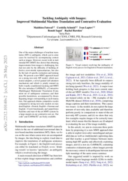 Tackling Ambiguity with Images: Improved Multimodal Machine Translation
  and Contrastive Evaluation