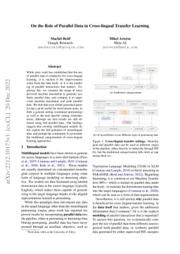 On the Role of Parallel Data in Cross-lingual Transfer Learning