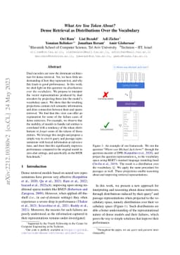 What Are You Token About? Dense Retrieval as Distributions Over the
  Vocabulary