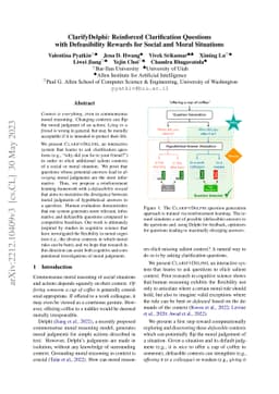 ClarifyDelphi: Reinforced Clarification Questions with Defeasibility
  Rewards for Social and Moral Situations