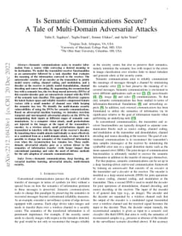 Is Semantic Communications Secure? A Tale of Multi-Domain Adversarial
  Attacks