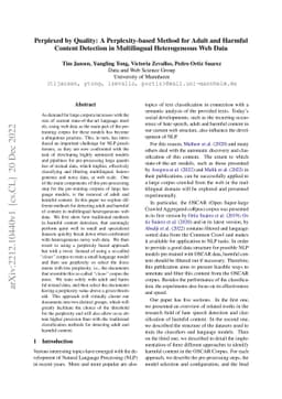Perplexed by Quality: A Perplexity-based Method for Adult and Harmful
  Content Detection in Multilingual Heterogeneous Web Data