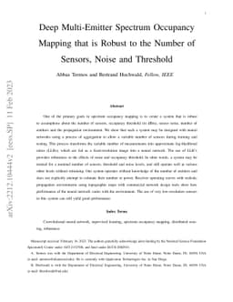 Deep Multi-Emitter Spectrum Occupancy Mapping that is Robust to the
  Number of Sensors, Noise and Threshold