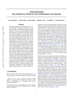 Model Ratatouille: Recycling Diverse Models for Out-of-Distribution
  Generalization
