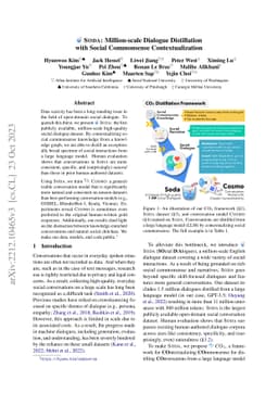 SODA: Million-scale Dialogue Distillation with Social Commonsense
  Contextualization