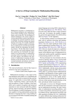 A Survey of Deep Learning for Mathematical Reasoning