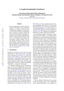 A Length-Extrapolatable Transformer
