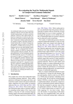 Re-evaluating the Need for Multimodal Signals in Unsupervised Grammar
  Induction