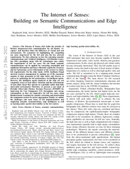The Internet of Senses: Building on Semantic Communications and Edge
  Intelligence